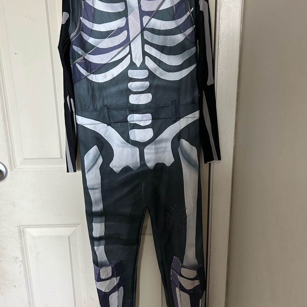Kids Glow-in-the-Dark Skeleton Costume - Black and White